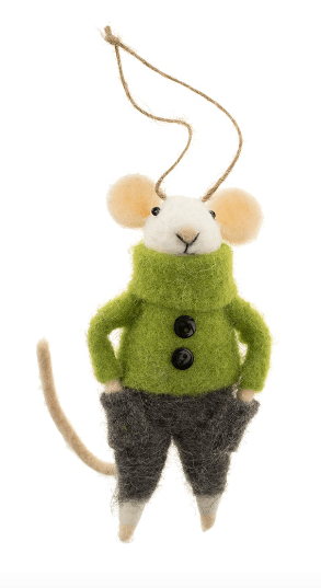 COMFORTABLE COOPER MOUSE ORNAMENT Indaba trading co