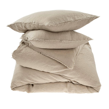 LINA LINEN DUVET SET, DRIFWOOD living-bedding Indaba trading co