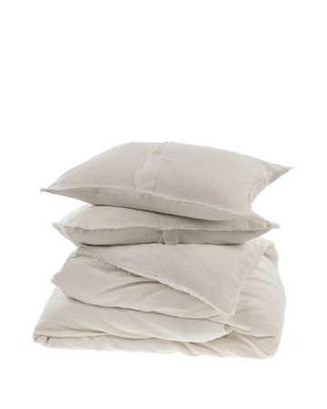 LINA LINEN DUVET SET, IVORY living-bedding Indaba trading co