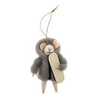 SNOWBOARDING SILAS MOUSE ORNAMENT Indaba trading co