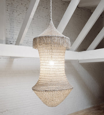 AMULETTE MELICA PENDANT LIGHT living-furniture Pepin Lighting Natural white cotton