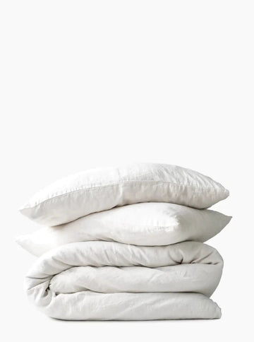 EUROPEAN FLAX LINEN DUVET COVER SETS IN WHITE living-bedding onesky