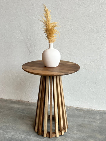 HARD WALNUT WOODEN SIDE TABLE living-furniture Pepin Boho collab
