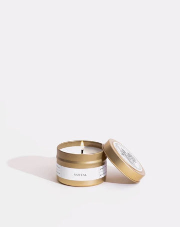 SANTAL GOLD TRAVEL CANDLE BY BROOKLYN CANDLE candels Brooklyn Candel
