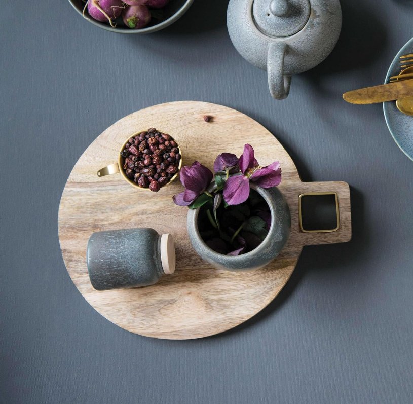 ACACIA WOOD ROUND CHEESE/CUTTING BOARD Dining-Kitchenware Bloomingville   