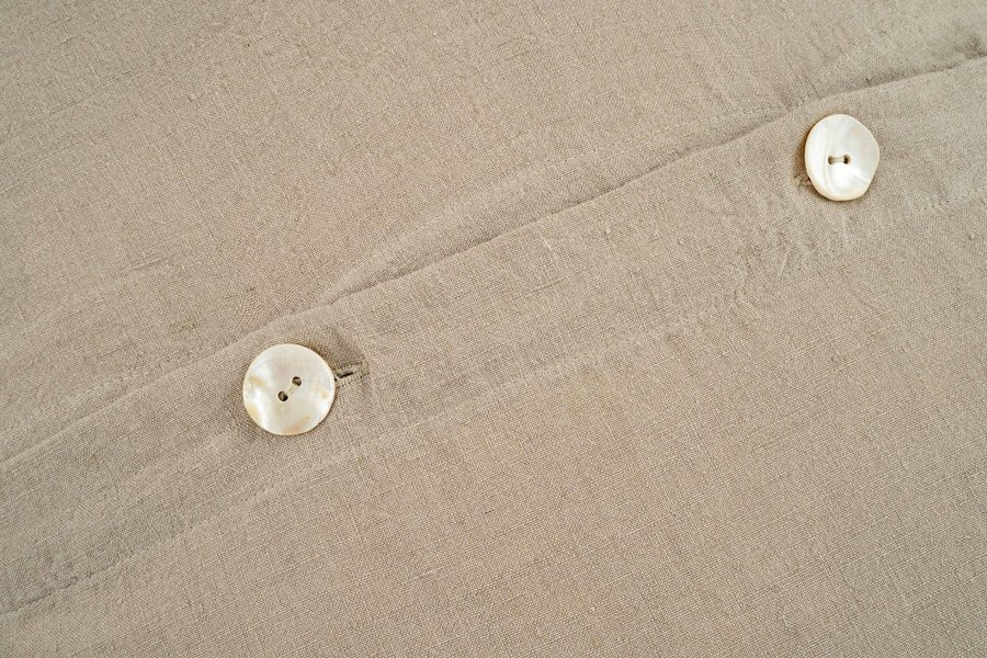 LINA LINEN DUVET SET, DRIFWOOD living-bedding Indaba trading co