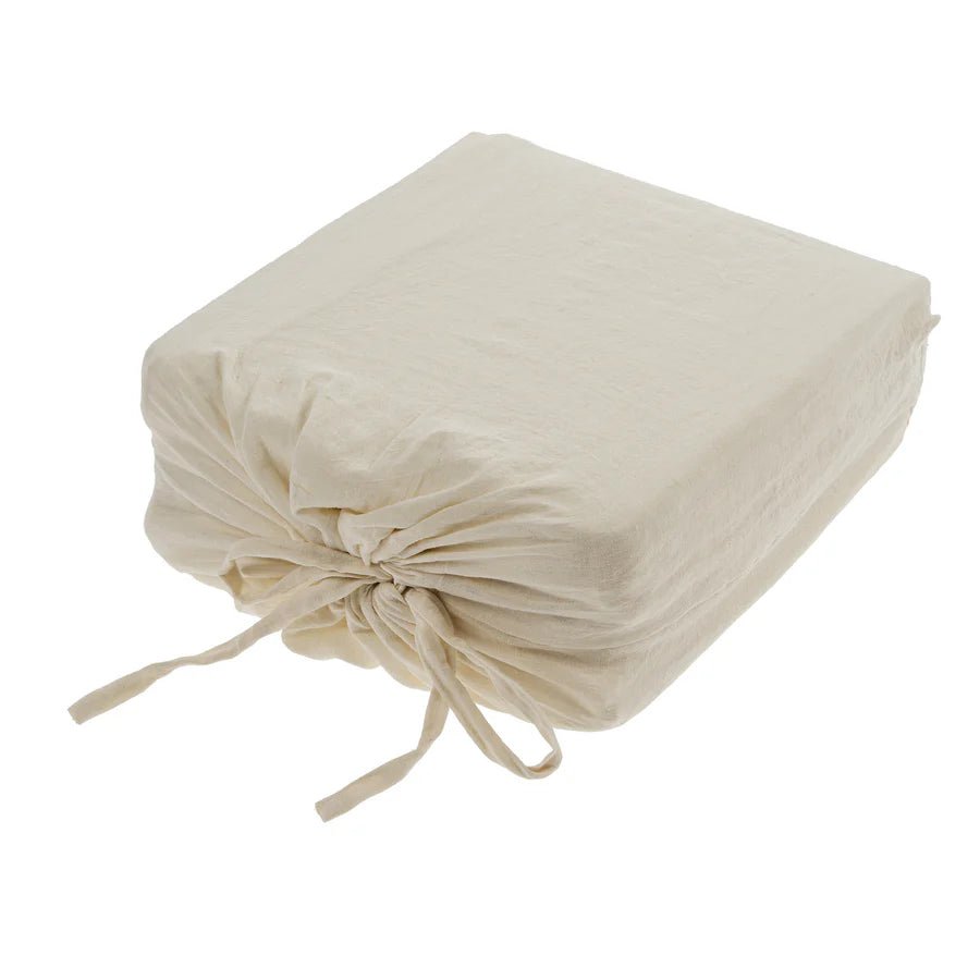 LINA LINEN DUVET SET, IVORY living-bedding Indaba trading co   