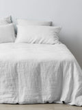 Duvet cover+ 2 PILLOWS Queen in Soft Linen Snow living-bedding onesky Duvet Queen set  with 2  Pillowcase In Stock 