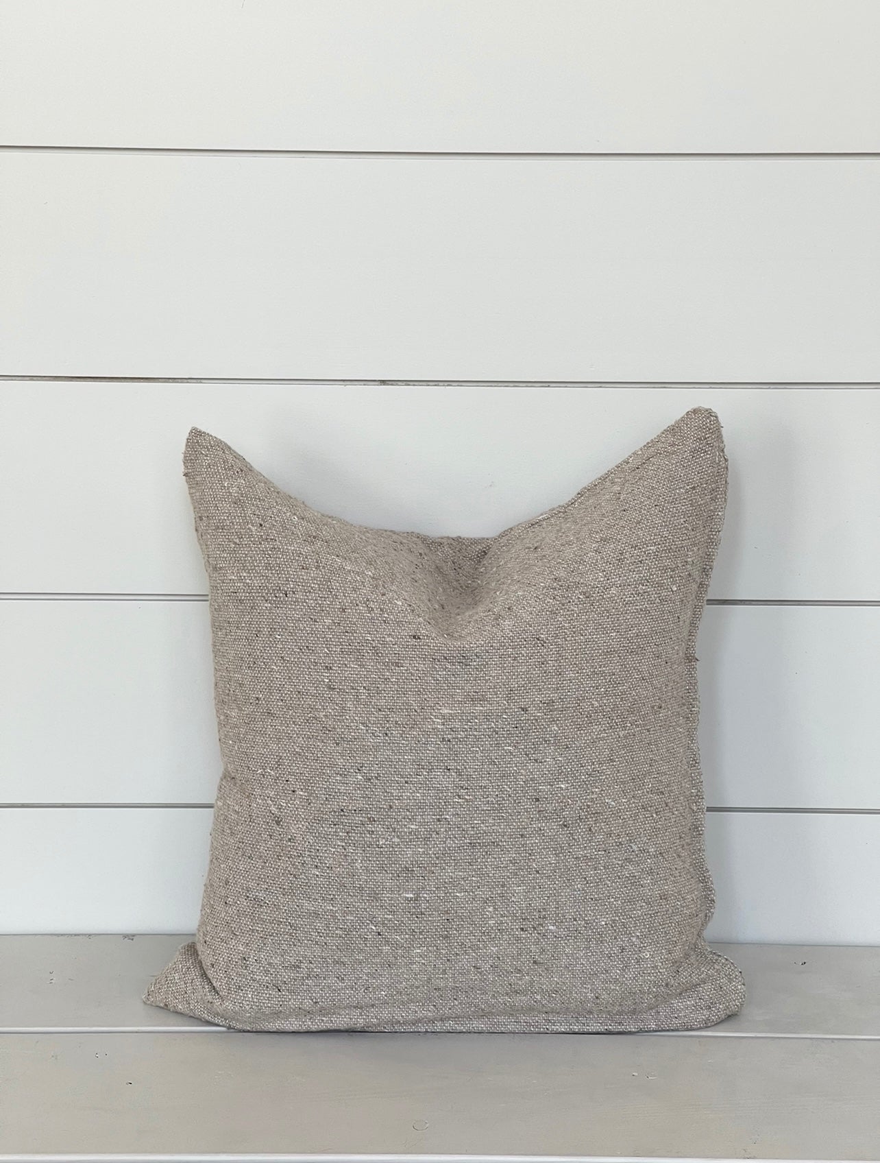 LAUREL CUSHION LIGHT WASHED TAUPE living-homeaccents theboholab Square 20” x 20“  