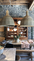 SEAGRASS CHIMNEY BASKET LAMP SHADE living-furniture Pepin Lighting   