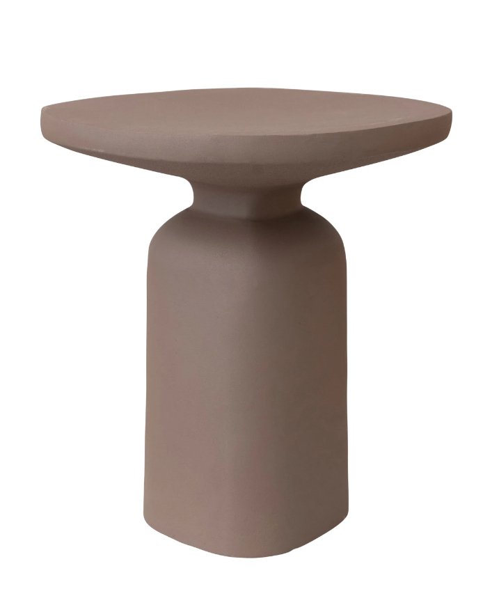 TEXTURED ALUMINUM SIDE TABLE, MATTE MINK COLOR living-furniture Bloomingville   